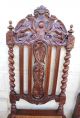 Exquisite Set Of 6 French Carved Antique Oak Louis Xiii Dining Chairs 1800-1899 photo 11