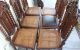Exquisite Set Of 6 French Carved Antique Oak Louis Xiii Dining Chairs 1800-1899 photo 8