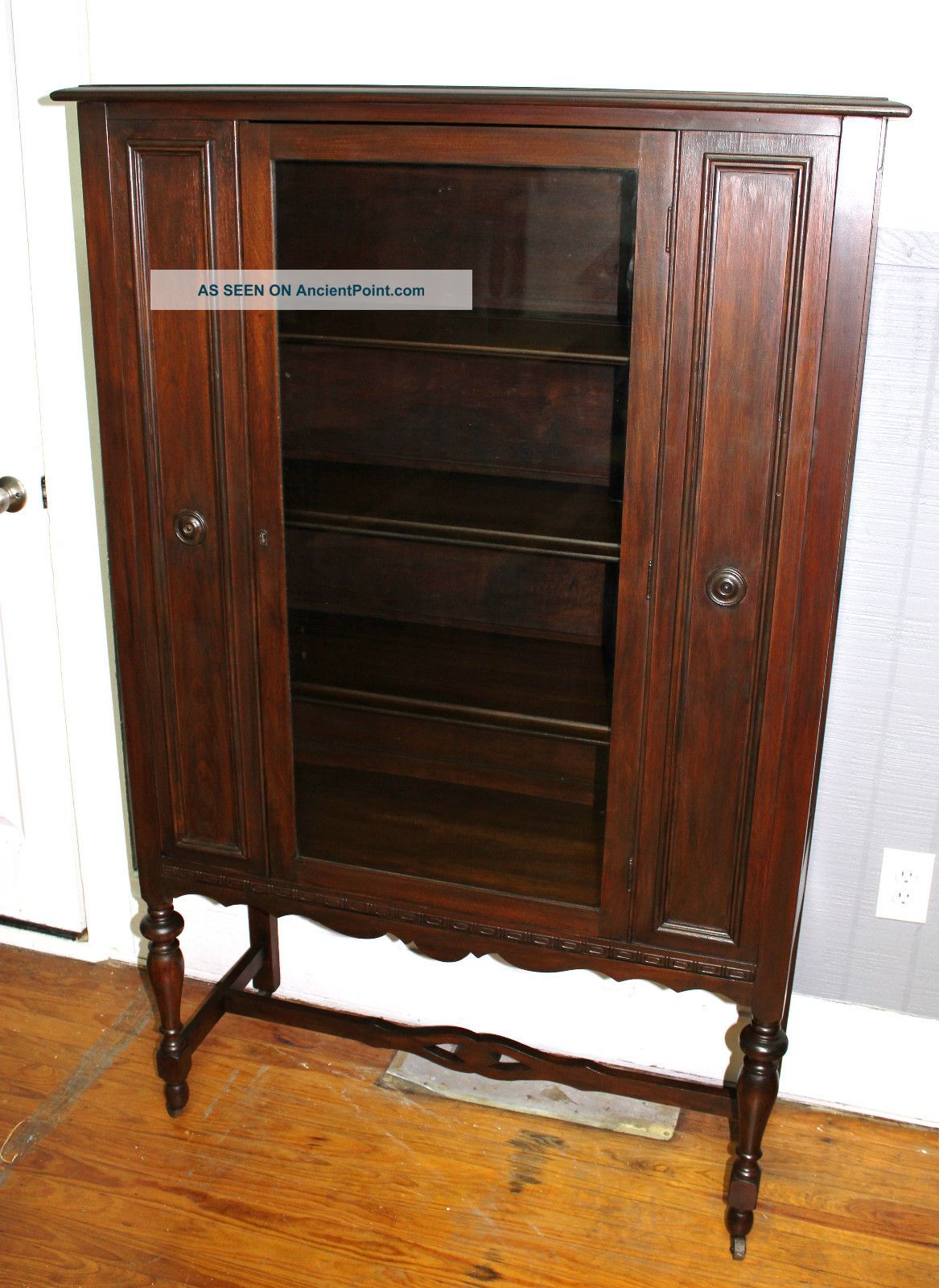American Antique Display Cabinet With Glass Door.  Made From Mahogany. 1800-1899 photo