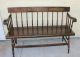 Lovely Painted English Antique Bench.  Made From Oak. 1900-1950 photo 1