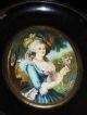 Antic French Watercolor Miniature Portrait Marie - Antoinette By Vigée Lebrun Other photo 1