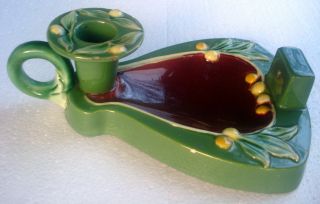 An French Art Nouveau Pottery Candle Holder photo