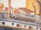 Robert A Herzberg Benson Ford Auto Ship Painting Signed W/coulor Frame Other photo 1