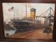 Robert A Herzberg Benson Ford Auto Ship Painting Signed W/coulor Frame Other photo 2