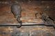 Primitive Hand Forged Cast Iron Farm Tool Steelyard 4 Hook Shop Scale W/ Weight Primitives photo 3
