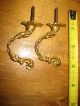 Two (2) Matching French Robe Hooks Brass Gilt Hooks Garnitures Circa 1900 Hooks & Brackets photo 1