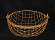 Primitive Rusty Wire Basket - - - Round W/ Handle Primitives photo 1