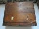 Early Antique Cutlery Box Tray Primitive Tote Primitives photo 5