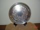 International Silver Plate Silver Plate Round Platter/seal On Back/detailed Platters & Trays photo 1