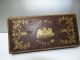 Antique Leather Gilded Best Needles Sewing Seamstress Accessory Box Container Nr Baskets & Boxes photo 9