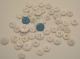50 Antique Vintage Shabby Faded China Calico Buttons Quilt Craft 7/16 