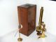 19th C.  Microscope With Mechanical Stage & Accessories By Fredrek Cox Other photo 10