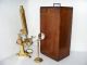 19th C.  Microscope With Mechanical Stage & Accessories By Fredrek Cox Other photo 11