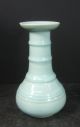 A522: Japanese Kyoto Blue Porcelain Ware Flower Vase By Great Tozan Miyanaga W/b Bowls photo 3