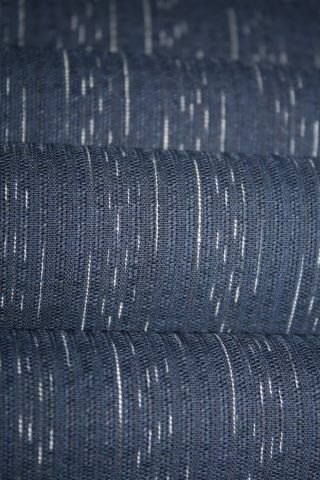 Vintage Japanese Indigo Cotton Woven Striped Kimono Fabric Patchwork Quilt 63 