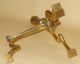 Pr.  Of Continental Brass Andirons - Mid To Late 19th C Hearth Ware photo 5