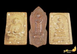 Set,  Phra Lp Khong Wat Wangsappros Thailand,  Thai Buddha Amulet. photo