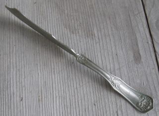 Master Butter Knife Wm A Rogers Silver Nickel Scrolls Plumes Pat Applied For 7 