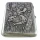 Antique Russian Solid Silver Cigarette Card Case Ivan The Prince & Wolf Odessa Sterling Silver (.925) photo 3