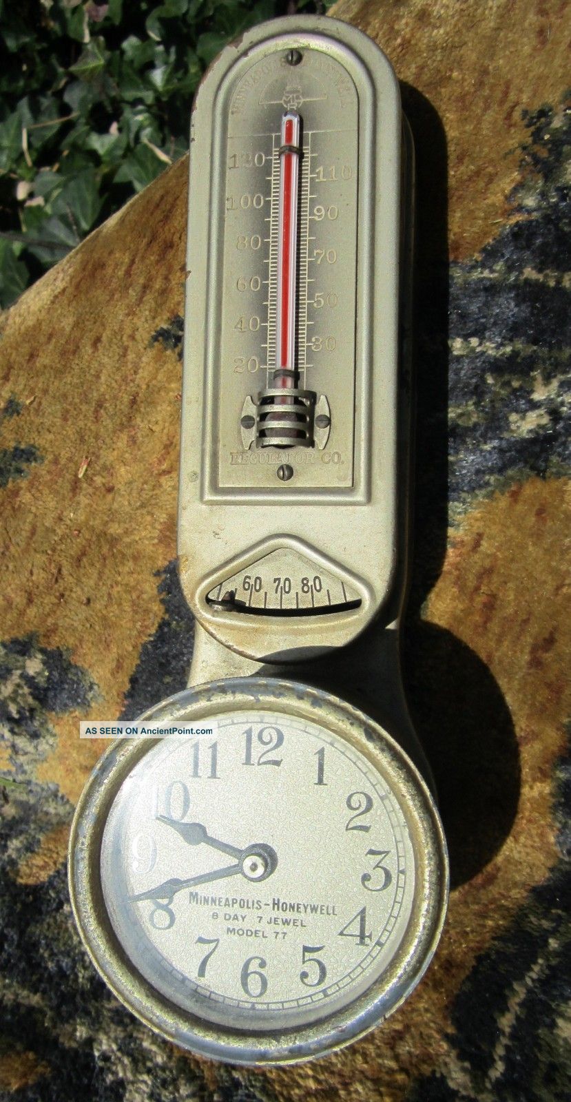 Vintage Deco Honeywell Minneaoplis Heat Regulator Thermostat Clock Model 77 1916 Other photo