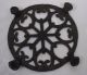 Vintage Round Cast Iron Trivet With Claw Feet Trivets photo 2