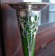 Solid Silver & Glass Roberts & Belk Sheffield 1909 Art Nouveau Vase Vases & Urns photo 1