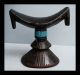 A Very Pretty Ethiopian Headrest Adorned With Glass Beads+engraving Other photo 3