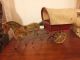 Antique Early 1900 ' S Gibbs Mechanical Walking Horse And Covered Wagon Pull Toy Primitives photo 2