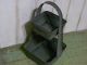 Vintage Reproduction Weathered Galvanized 2 Tier Metal Tote Primitives photo 3
