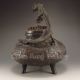 Chinese Bronze Incense Burner & Lid W Qing Dynasty Qian Long Mark Nr Incense Burners photo 5