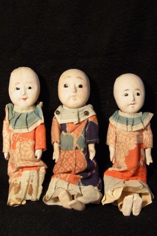 Japanese Vintage Dolls - Set Of 8 photo
