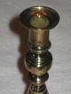 Antique Set Of 2 English Victorian Brass Candlesticks - Beehive,  9 