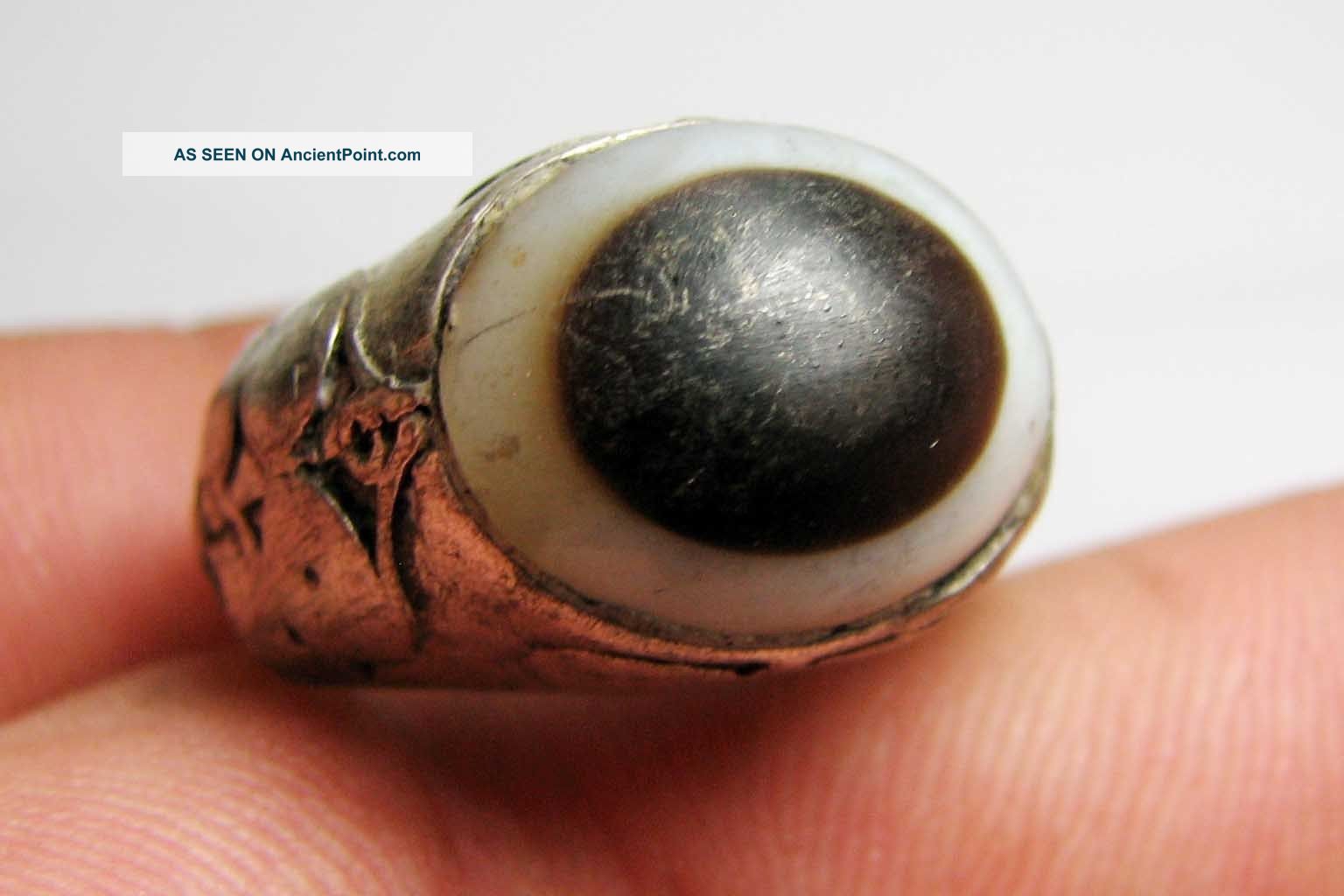 Matncat84 A Nomadic / Bedouin Silver Ring Old Decoration J99 Near Eastern photo
