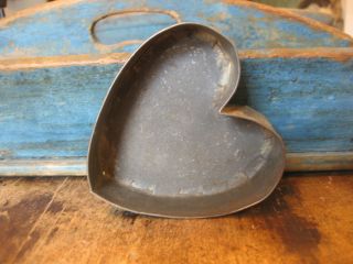 Unusual Construction 19th C.  Pennsylvania Tin Folky Heart Antique Cookie Cutter photo