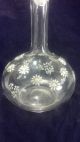 Gorgeous Vintage Glass Decanter Enameled Daisy Pattern Ground Glass Stopper Decanters photo 1