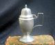 Top Quality Antique Pewter Mustard Pot,  19th.  Century Metalware photo 1