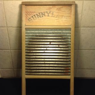 Beautifully Weathered Antique Vintage Sunnyland Washboard photo