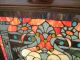 51358 Stained Glass Leaded Window With Jewels In Wood Frame 1940-Now photo 2