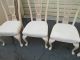 51354 Set 6 Decorator White Wash Dining Room Chairs Chair S Romantic Shabby Post-1950 photo 3