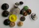 Lot Vintage Antique Glass Buttons Ab Czech Paperweight Lusters Tints Eye Rhinest Buttons photo 9