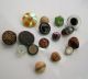 Lot Vintage Antique Glass Buttons Ab Czech Paperweight Lusters Tints Eye Rhinest Buttons photo 1
