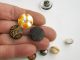Lot Vintage Antique Glass Buttons Ab Czech Paperweight Lusters Tints Eye Rhinest Buttons photo 6
