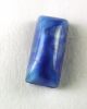Antique Leo Popper Glass Button Blue Bar Design Buttons photo 1