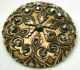 Deluxe Antique Brass Dome Button Fancy Baroque Overlay W/ Cut Steels Buttons photo 1