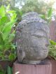 Small Antique Chinese Carved Stone Buddha Head,  3 Lb. ,  5” Buddha photo 2