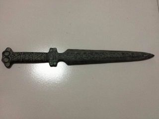 Bronze M Weapon Sword Knife Cuspidal Chinese Antiuqe Classical Old photo