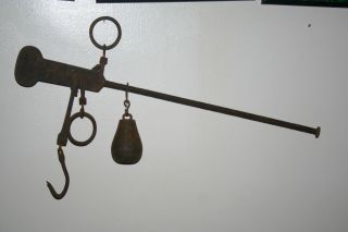 Antique Ballance Scale,  Some Of It Hand Forged,  Some Red photo