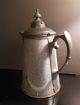 1890s Tall Dappled Grey Graniteware (enamel) & Pewter Coffee Pot (teapot) Other photo 2