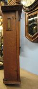 Early 1920 ' S Antique Arts And Crafts Beveled Paneled Glass 3 Chime Wall Clock Arts & Crafts Movement photo 7