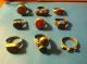 Antique Medieval Silver Ring With Gemstone (lot) Roman photo 1